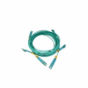 Patch Cord de fibra óptica dúplex LC-LC OM3 aqua de 3 metros EMKITS para centros de datos y redes de alta velocidad