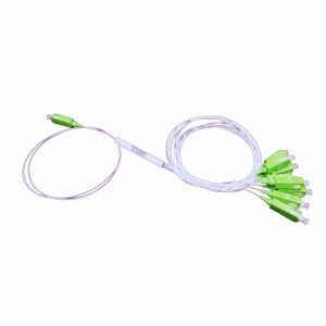 Splitter óptico PLC 1x8 mini módulo EMKITS para redes FTTH, GPON y distribución de fibra óptica