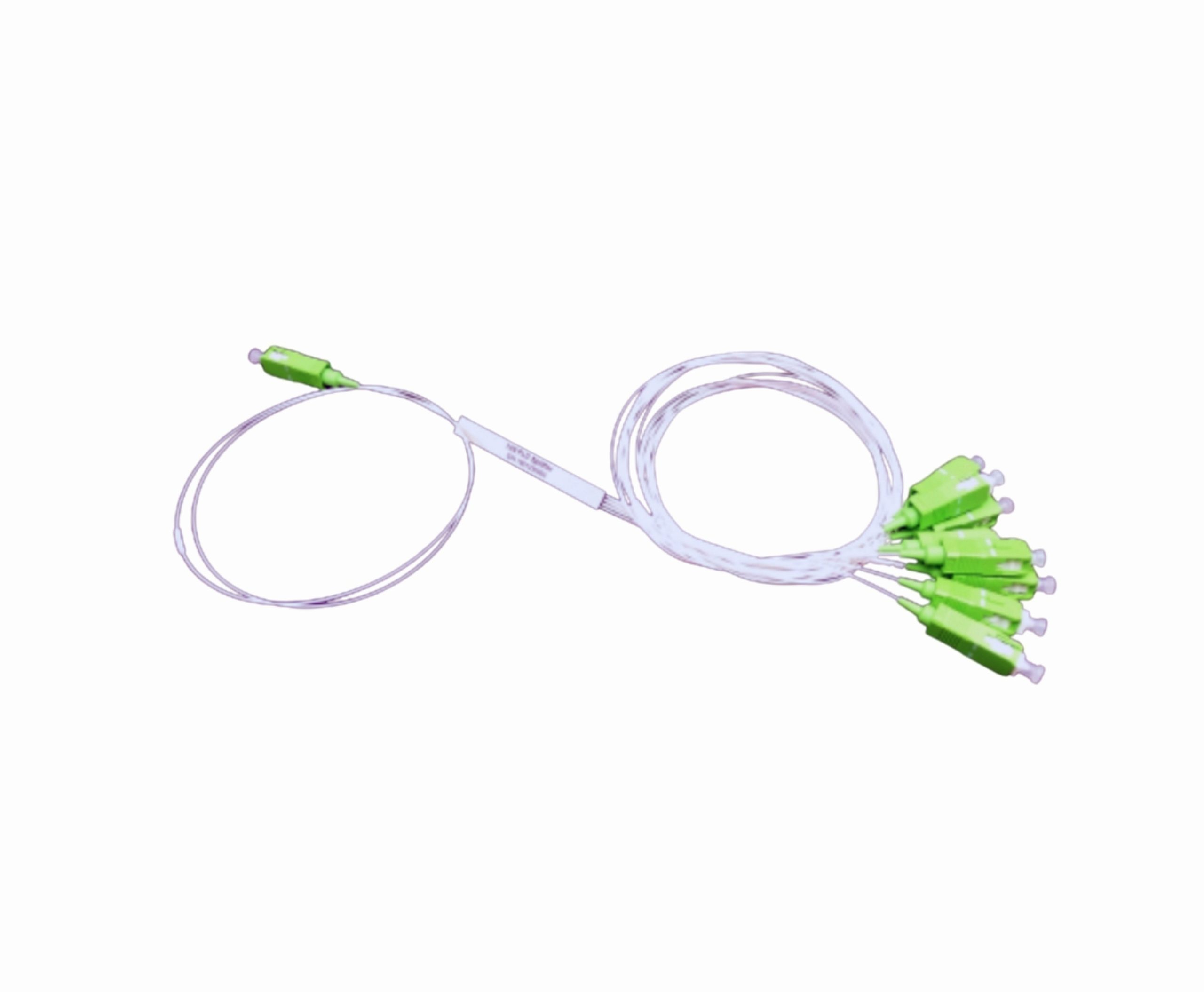 Splitter óptico PLC 1x8 mini módulo EMKITS para redes FTTH, GPON y distribución de fibra óptica