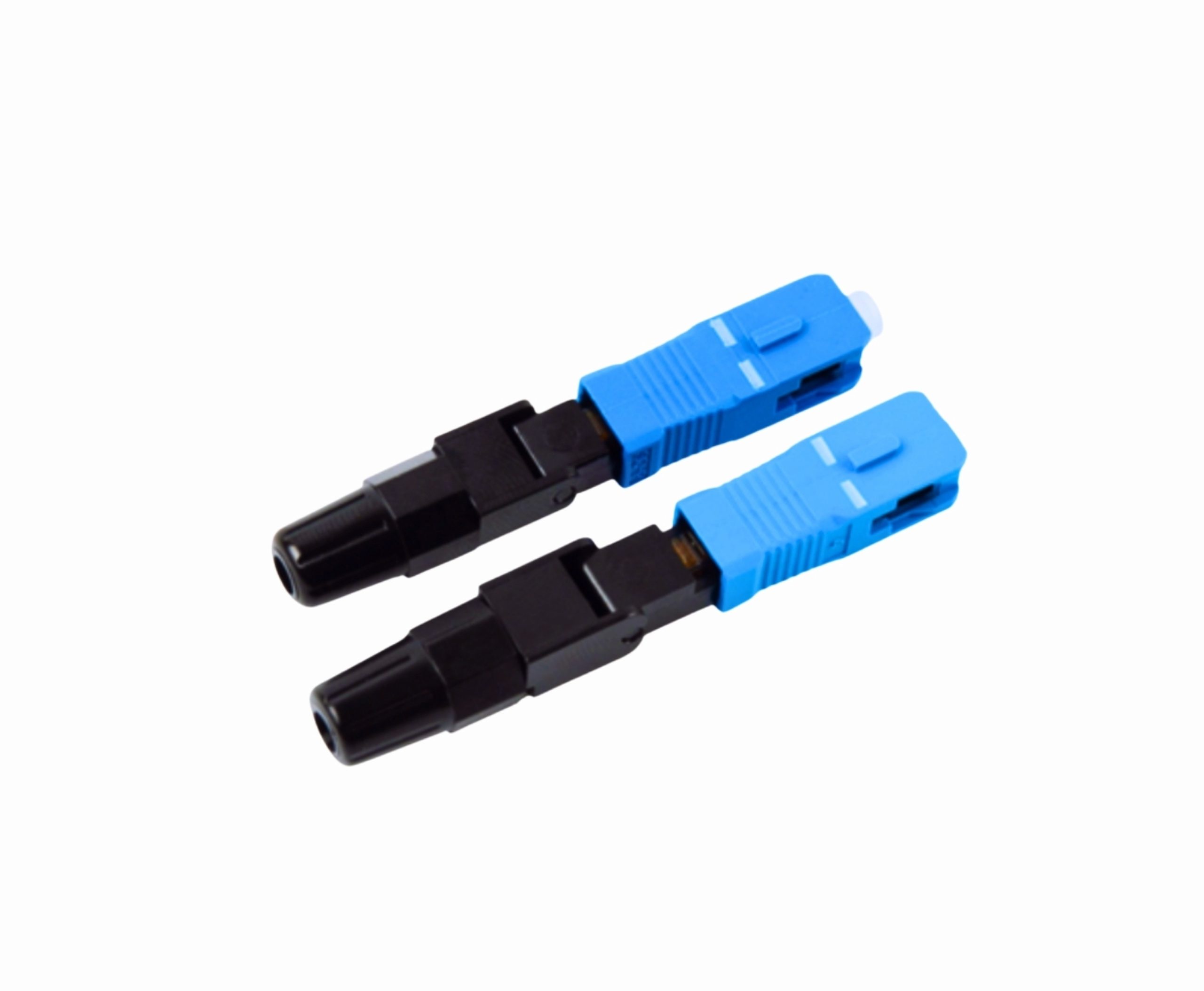 Conector rápido mecánico SC/UPC azul de 55 mm EMKITS para redes FTTH y fibra óptica