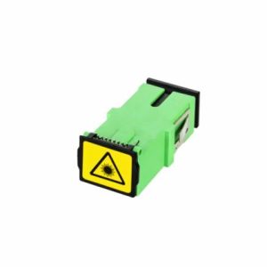 Adaptador óptico simplex SC/APC sin pestaña color verde EMKITS para redes FTTH y fibra óptica