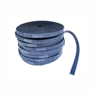 Rollo de cinta velcro para cables de 25 metros color negro EMKITS para organización de cableado estructurado